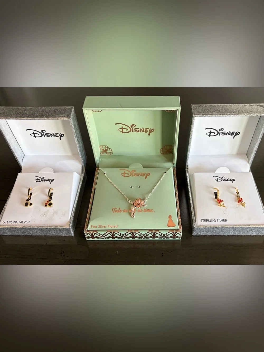 Lot of Silver Disney jewelry